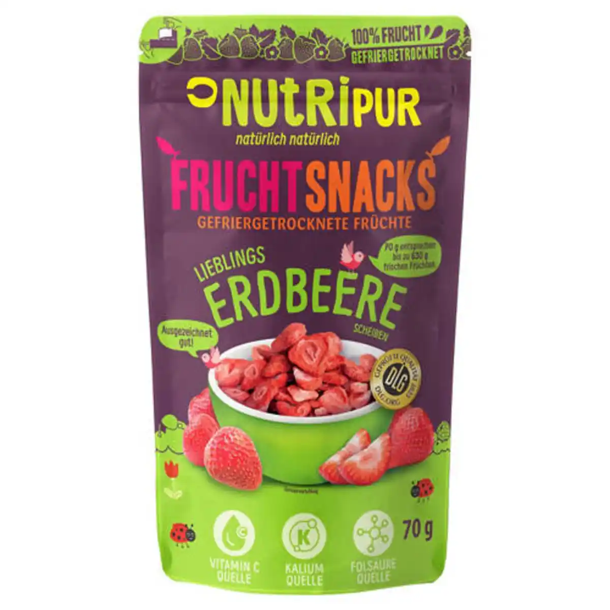 Bild 1 von Fruchtsnacks Erdbeeren 70 g