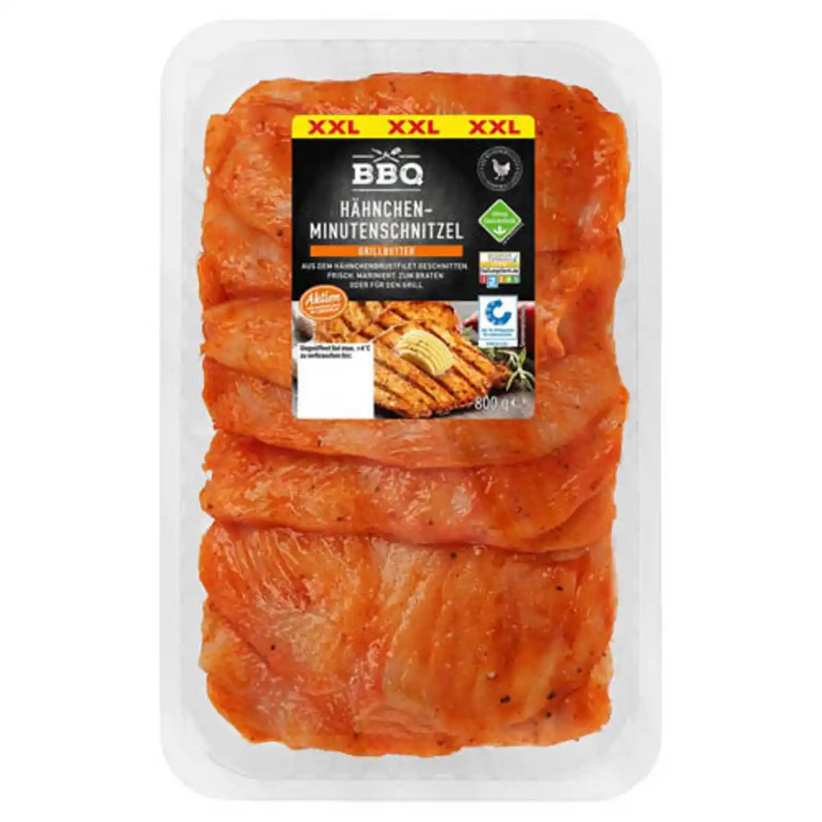 Bild 1 von BBQ Hähnchen-Minutenschnitzel mariniert 800 g