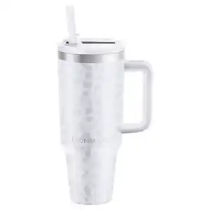 IRONMAXX Cup mit Griff 1,2 l, Leo Print Weiß