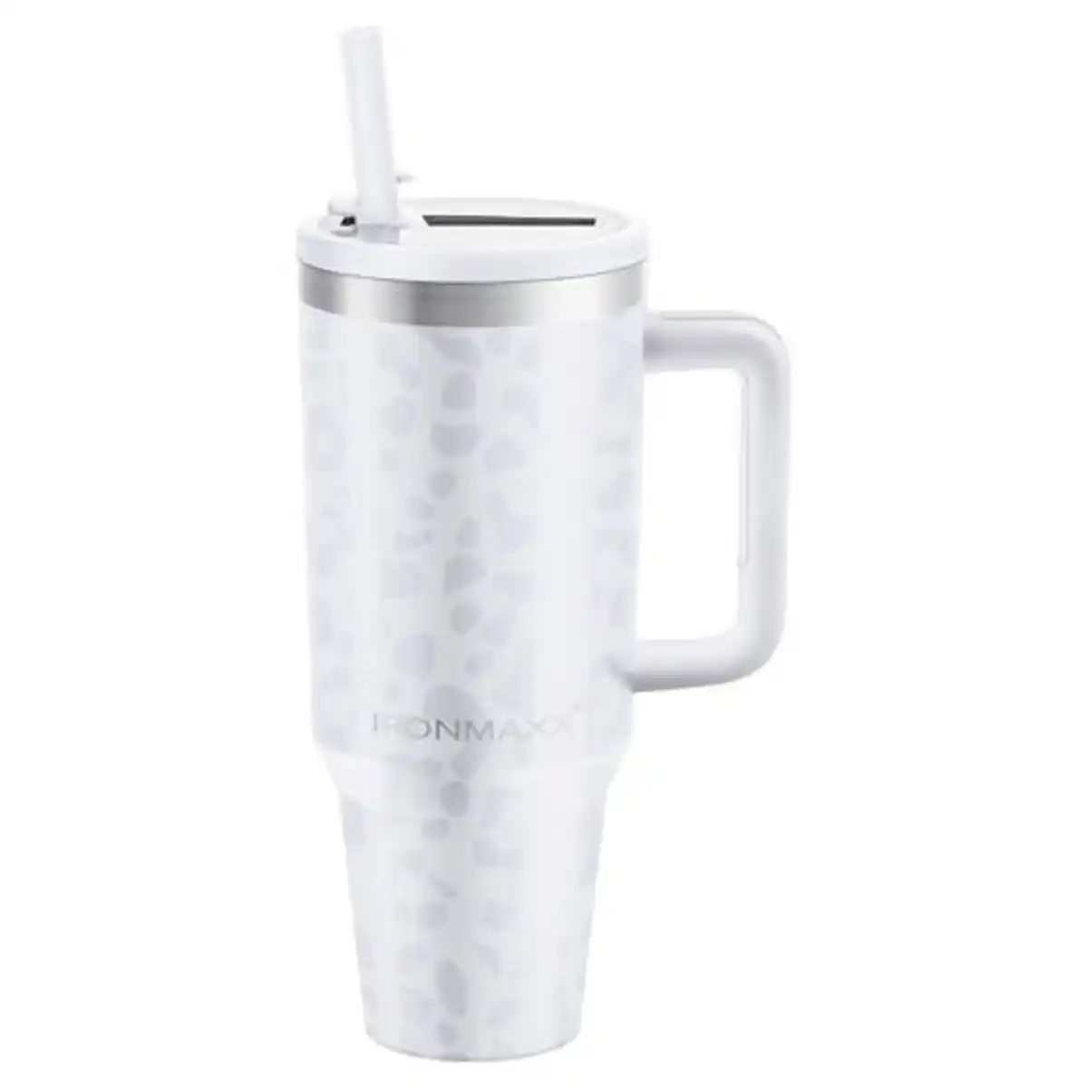 Bild 1 von IRONMAXX Cup mit Griff 1,2 l, Leo Print Weiß