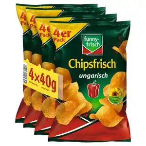 FUNNY FRISCH Chipsfrisch 4 x 40 g, Ungarisch
