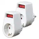 Bild 1 von Powertec Electric Zwischenstecker mit Steckdose 2er-Set