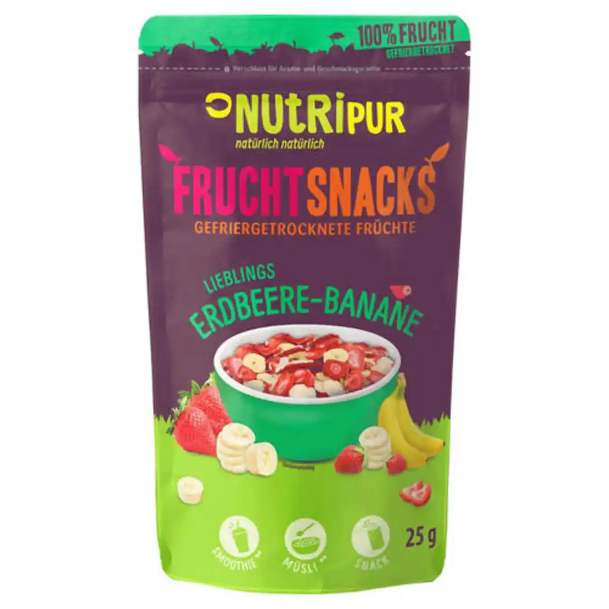 Bild 1 von Fruchtsnacks 25 g, Erdbeere-Banane