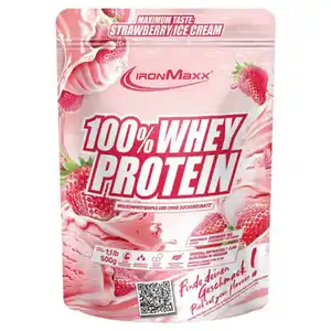 IRONMAXX Whey Protein Pulver 500 g, Strawberry Ice Cream