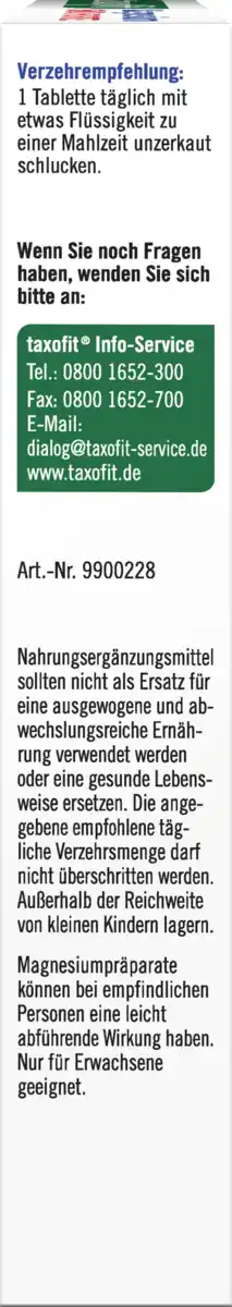 Bild 1 von taxofit Magnesium 600 Forte, 51,2 g