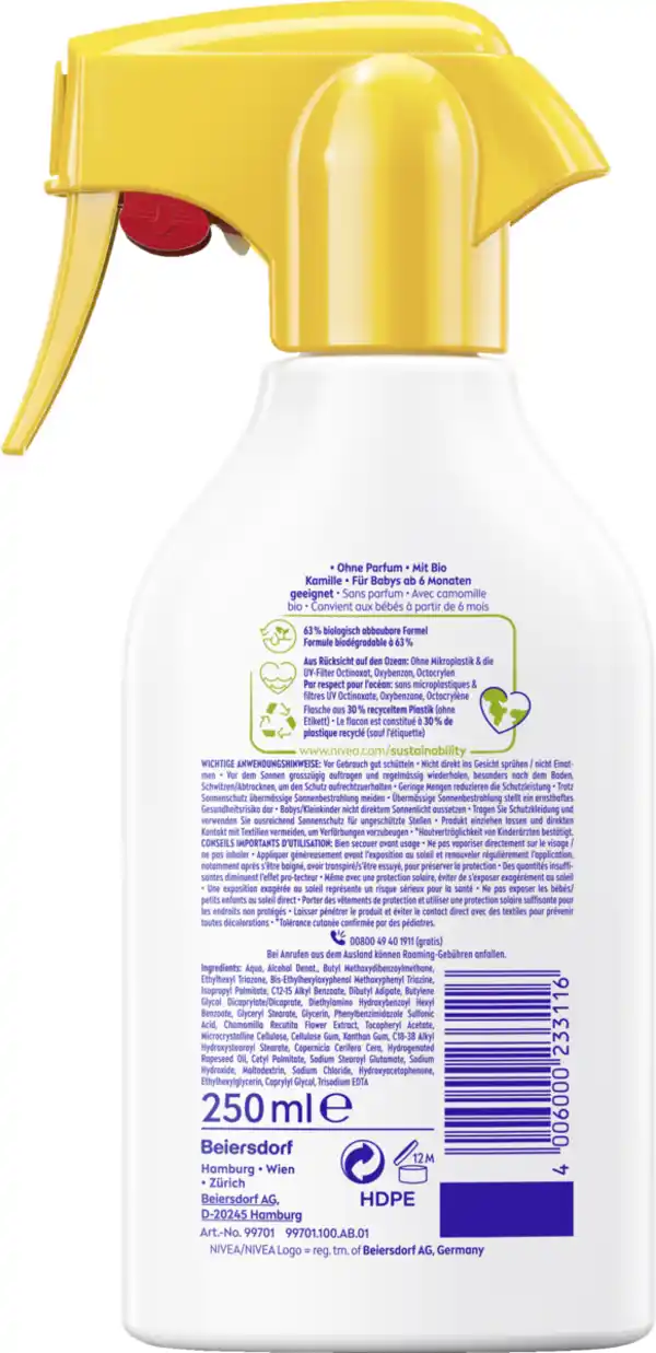Bild 2 von NIVEA SUN babies & kids 5in1 Sensitiv Schutz LSF50+, 250 ml