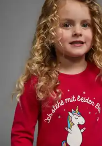 KIDSWORLD Jerseykleid Einhorn mit Sprüchedruck