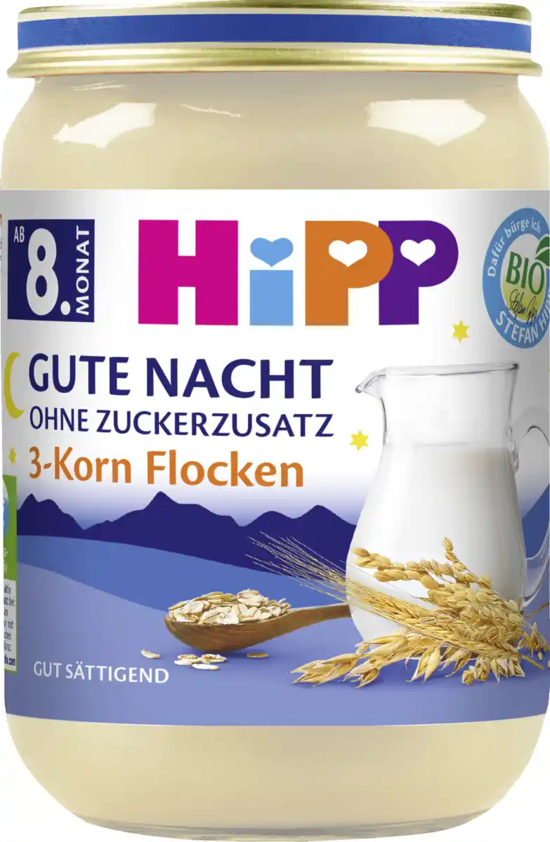 Bild 1 von HiPP Gute Nacht 3-Korn-Flocken, 190 g