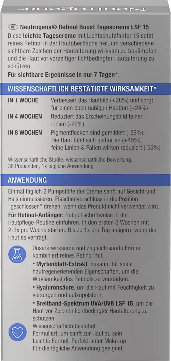 Bild 2 von Neutrogena Anti-Age Retinol Boost Tagescreme LSF 15, 50 ml