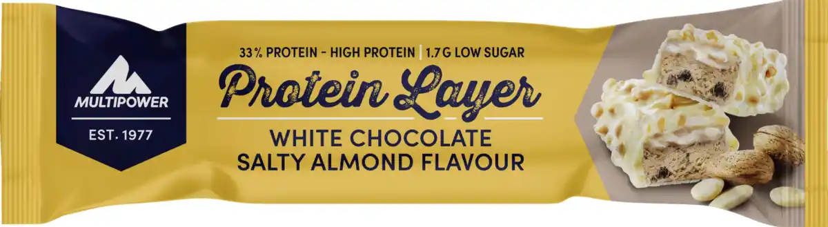 Bild 1 von Multipower Protein Layer White Chocolate Salty Almond, 50 g