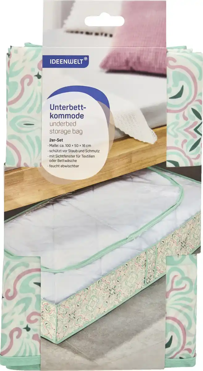 Bild 2 von IDEENWELT 2er Set Unterbettkommode Mint