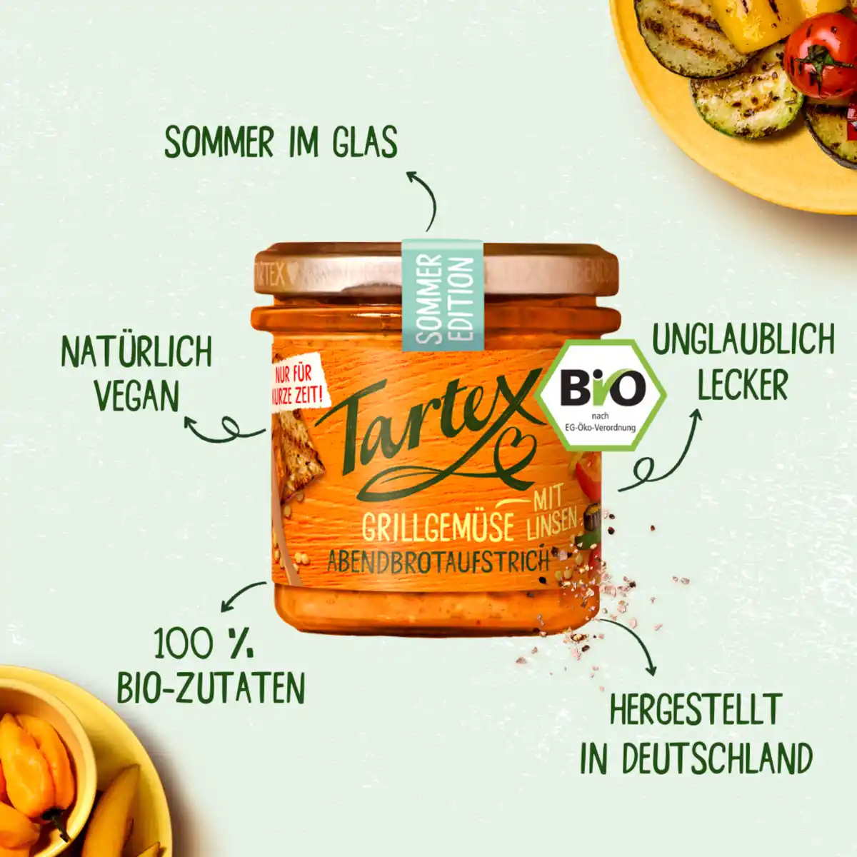 Bild 3 von Tartex Bio Abendbrotaufstrich Grillgemüse mit Linsen, 140 g