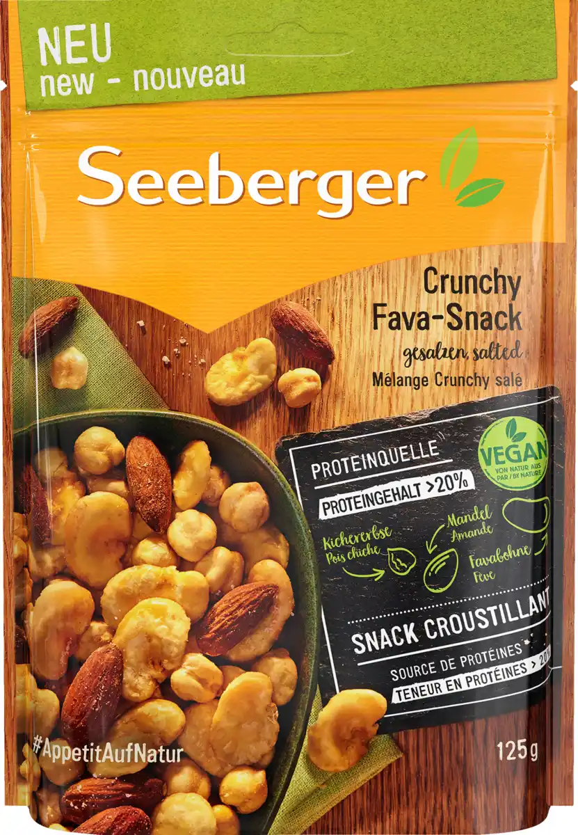 Bild 1 von Seeberger Crunchy Fava-Snack, 125 g