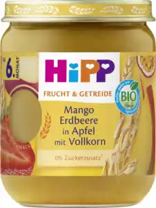 HiPP Bio Mango Erdbeere in Apfel mit Vollkorn ab dem 6. Monat, 160 g