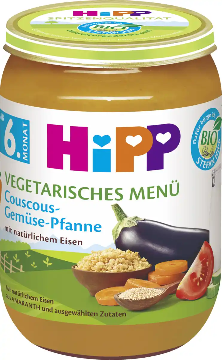 Bild 2 von HiPP Bio vegetarisches Menü Couscous-Gemüse-Pfanne, 190 g