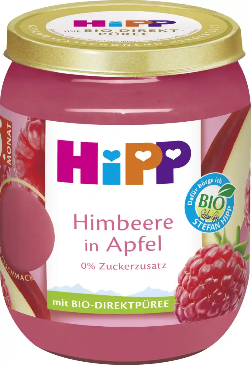 Bild 2 von HiPP Bio Früchte Himbeere in Apfel, 160 g