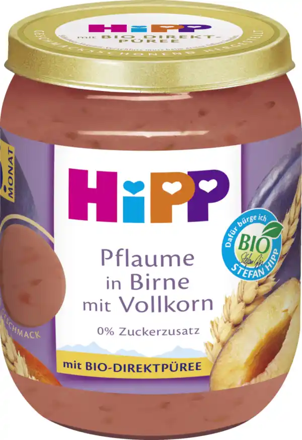 Bild 2 von HiPP Bio Pflaume in Birne mit Vollkorn ab 6. Monat, 160 g