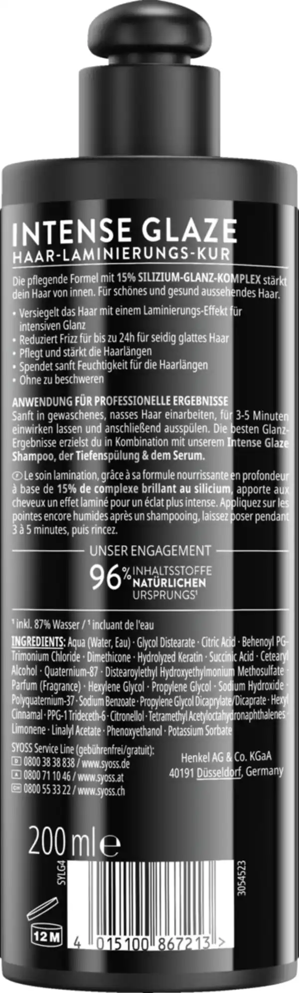 Bild 2 von Syoss Haar-Laminierungs-Kur Intense Glaze, 200 ml