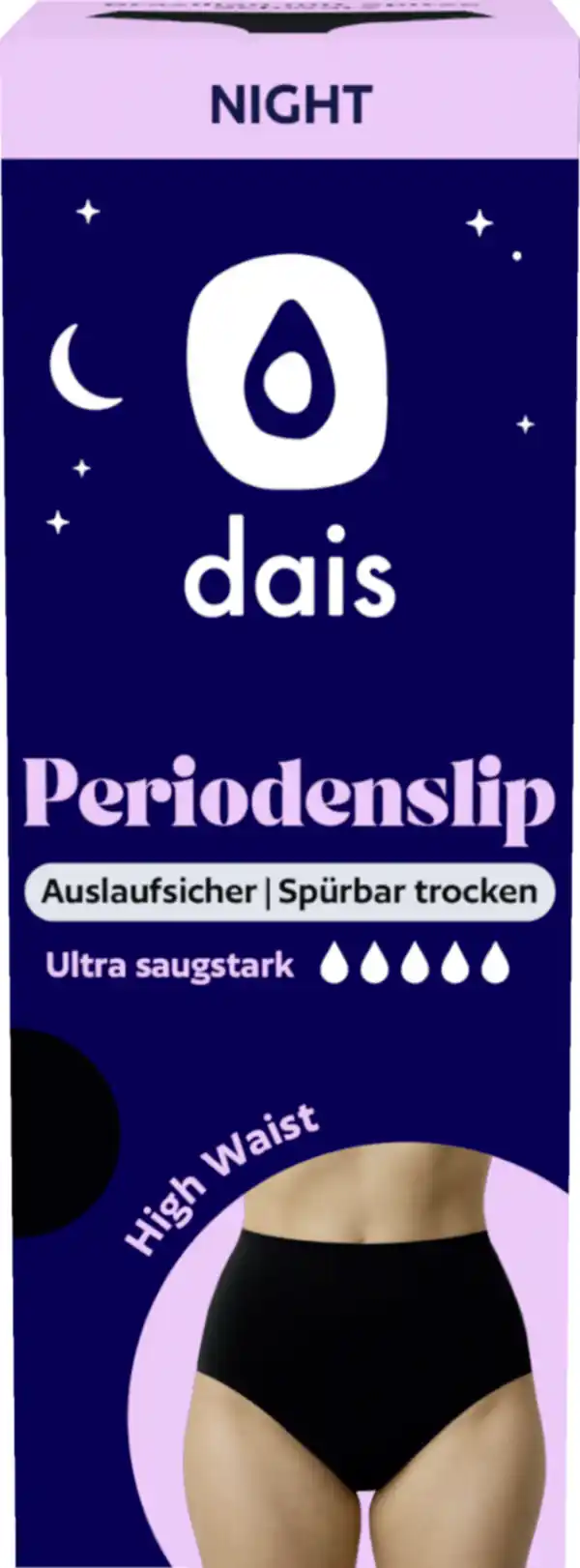 Bild 2 von dais Periodenunterwäsche Night High Waist Overnight Gr. S schwarz, 60 g