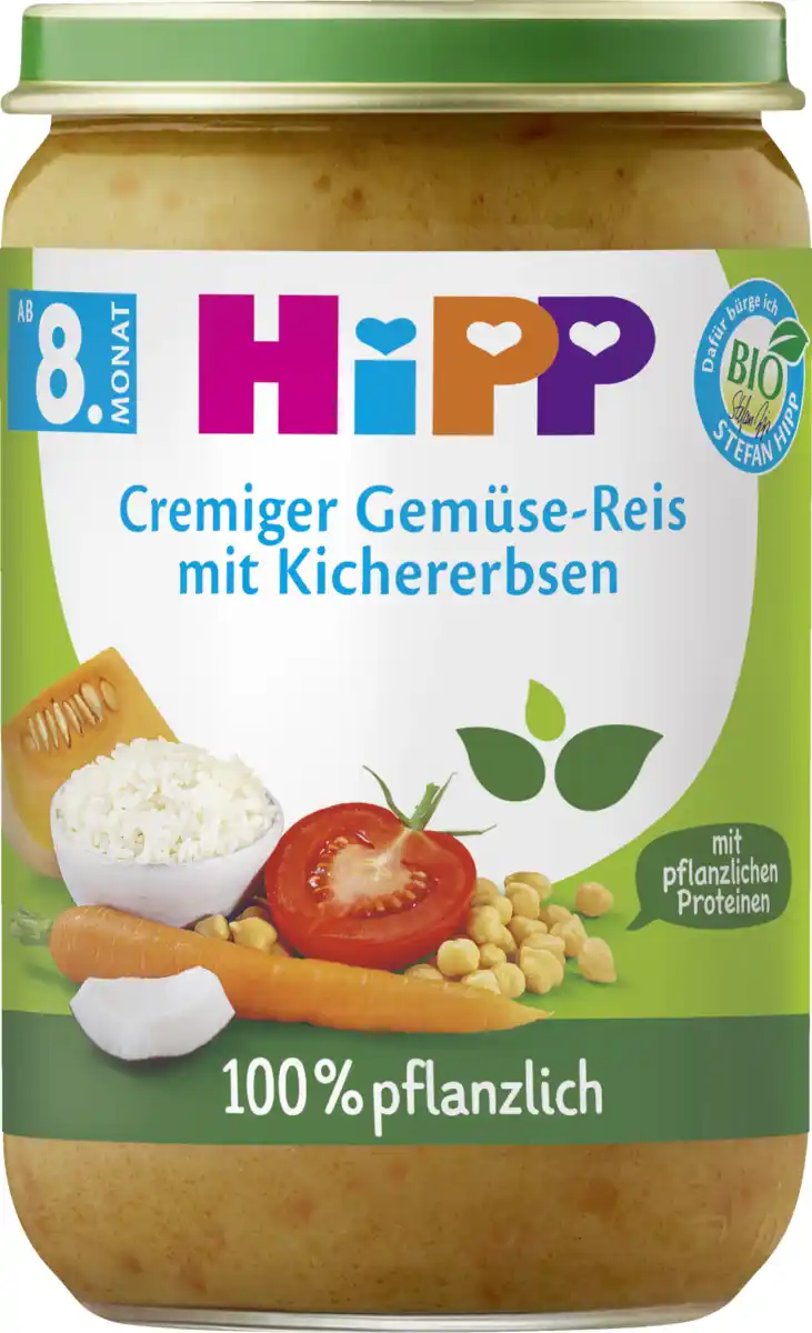 Bild 1 von HiPP Cremiger Gemüse-Reis mit Kichererbsen, 220 g