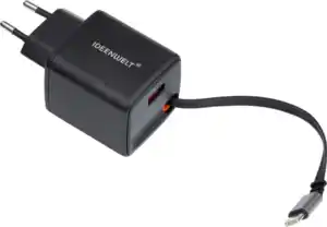 IDEENWELT USB-Schnelladegerät schwarz