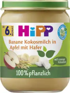 HiPP Bio Banane Kokosmilch in Apfel mit Hafer, 160 g