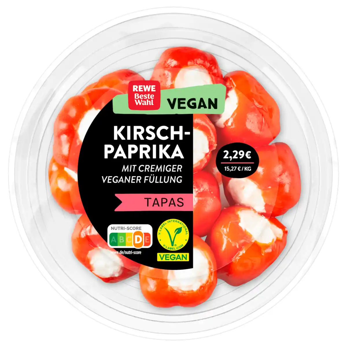 Bild 1 von REWE Beste Wahl Kirsch Paprika mit cremiger Füllung vegan 150g