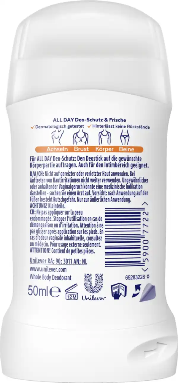 Bild 2 von Rexona Whole Body Deodorant Stick Fresh Citrus, 50 ml