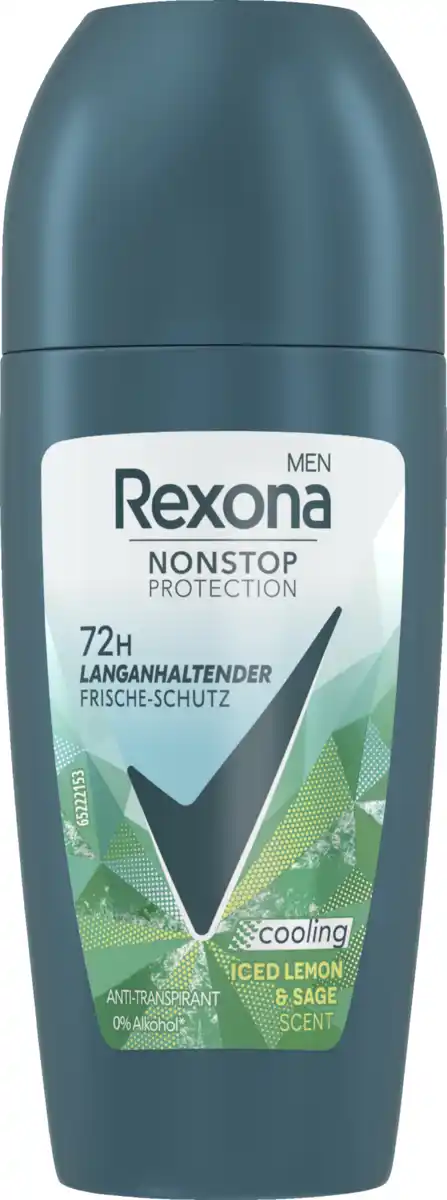 Bild 1 von Rexona Men Non Stop Protection Cooling Anti-Transpirant Deo Roll-On, 50 ml