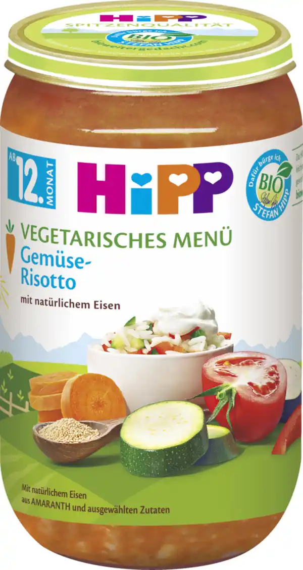 Bild 2 von HiPP Bio vegetarisches Menü Gemüse-Risotto, 250 g