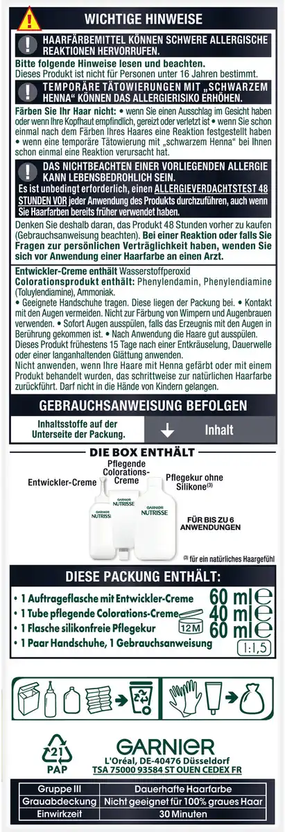 Bild 4 von Garnier Nutrisse Ultra Color 110 Leuchtendes Schwarz