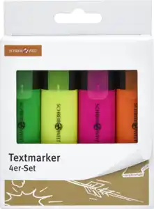 SCHREIBWELT Textmarker, 4er-Set