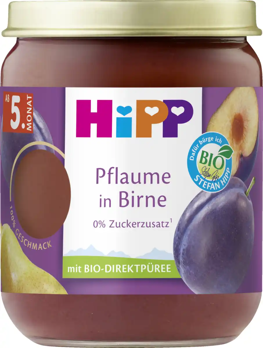 Bild 1 von HiPP Bio Pflaume in Birne, 160 g