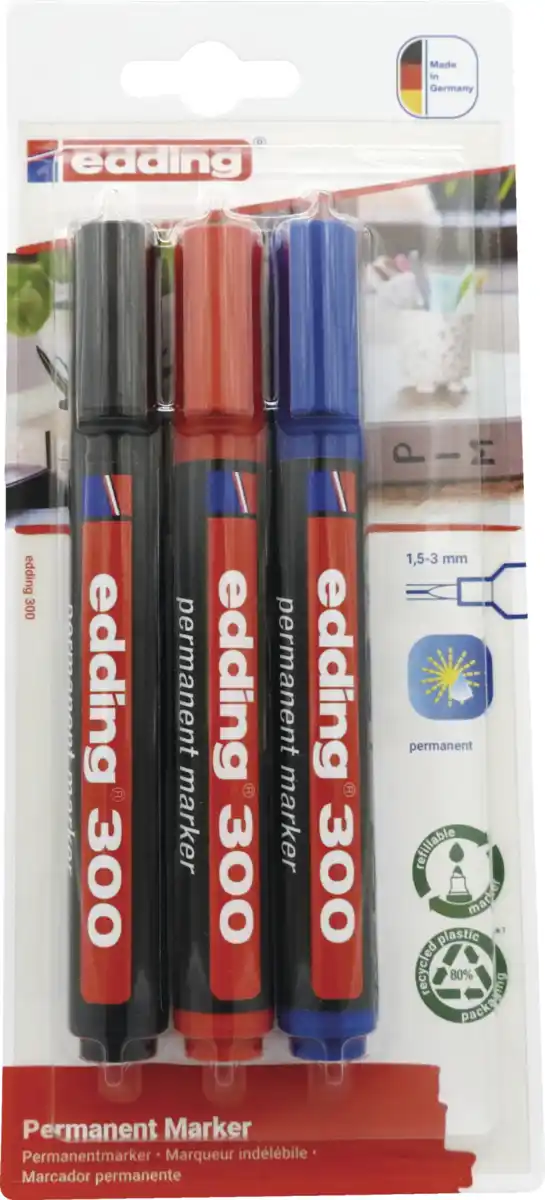 Bild 1 von Edding Permanent Marker 300 3er-Set