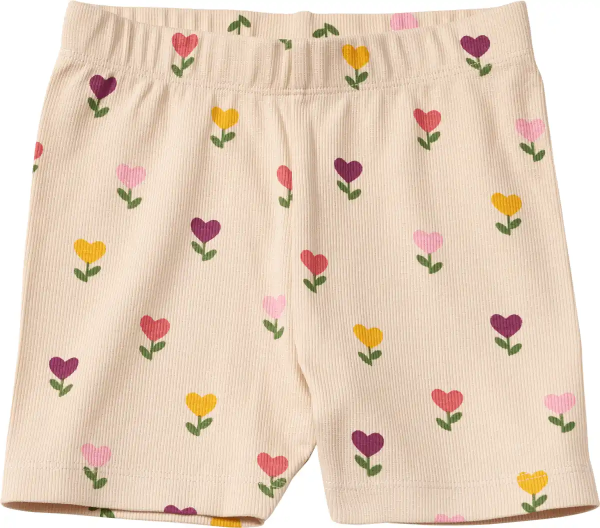 Bild 1 von ALANA Shorts mit Tulpen-Muster & Ripp-Struktur, beige, Gr. 98, 1 St