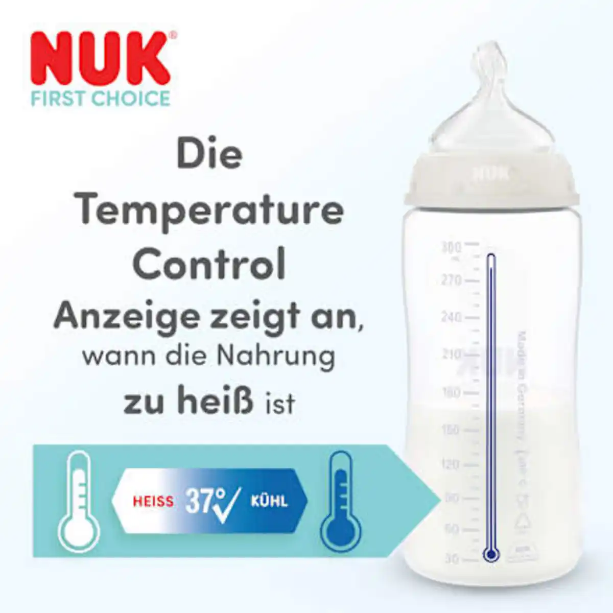 Bild 4 von NUK Babyflasche aus Glas First Choice weiß, ab 3 Monaten, 240 ml, 1 St
