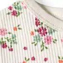 Bild 2 von ALANA T-Shirt mit Blumen-Muster & Ripp-Struktur, weiß, Gr. 92, 1 St