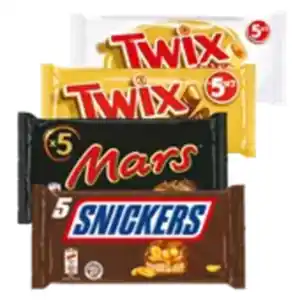 Snickers, Twix oder Mars 5er-Pack
