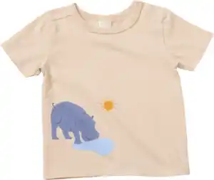 ALANA T-Shirt mit Nilpferd-Muster, beige, Gr. 86, 1 St