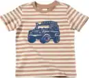 Bild 1 von ALANA T-Shirt mit Auto-Print & Ringel-Muster, braun, Gr. 98, 1 St