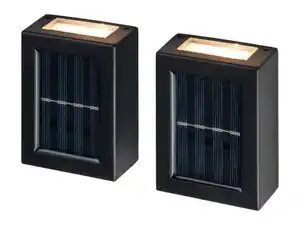 LIVARNO® LED-Solar-Außenwandleuchten, 2 Stück - Mindestbestellmenge 2
