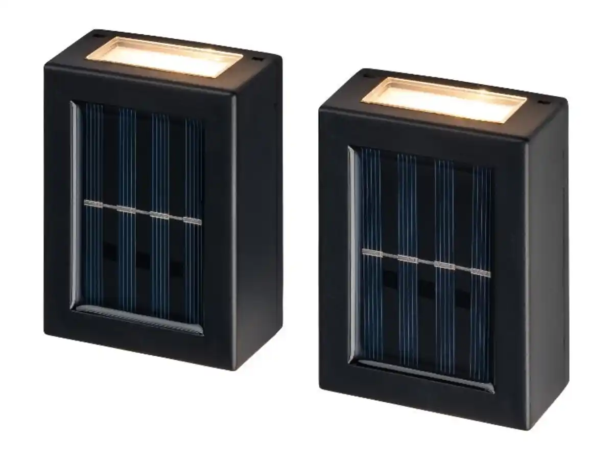 Bild 1 von LIVARNO® LED-Solar-Außenwandleuchten, 2 Stück - Mindestbestellmenge 2