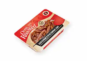 Ofengebackene Schweineohren, geschnitten, gesalzen und gewür...