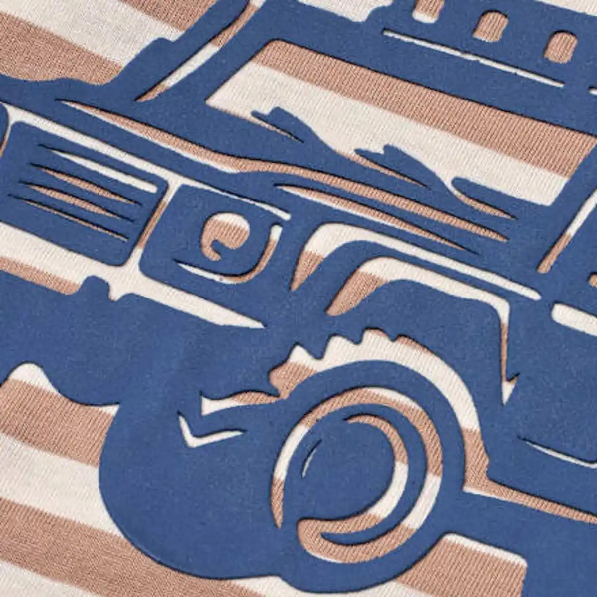 Bild 2 von ALANA T-Shirt mit Auto-Print & Ringel-Muster, braun, Gr. 98, 1 St