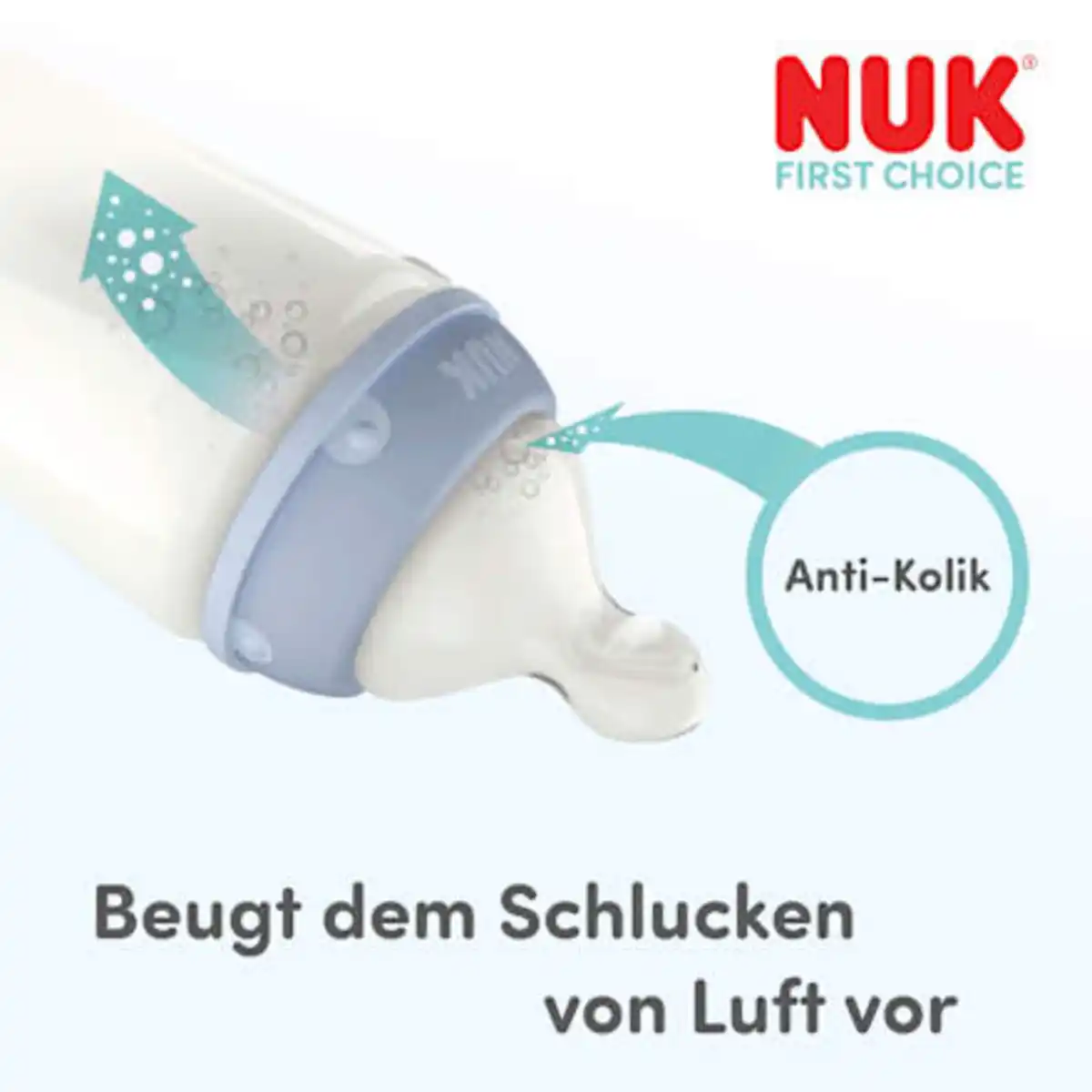Bild 3 von NUK Babyflasche aus Glas First Choice weiß, ab 3 Monaten, 240 ml, 1 St