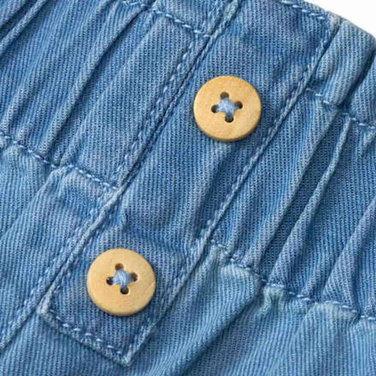 Bild 2 von ALANA Shorts aus Denim mit Holzknöpfen, blau, Gr. 104, 1 St