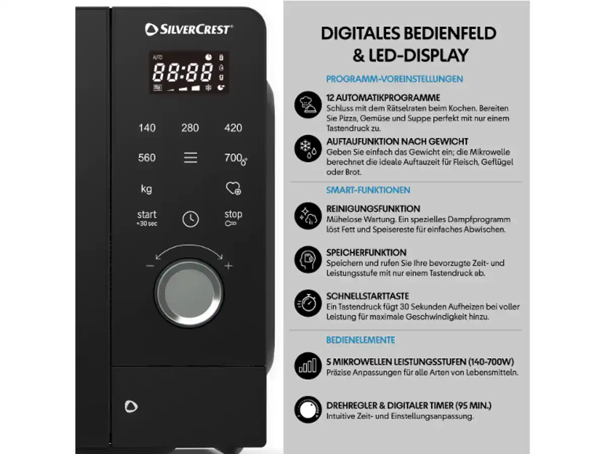 Bild 2 von SILVERCREST® Mikrowelle »SMWC 700 D2«""