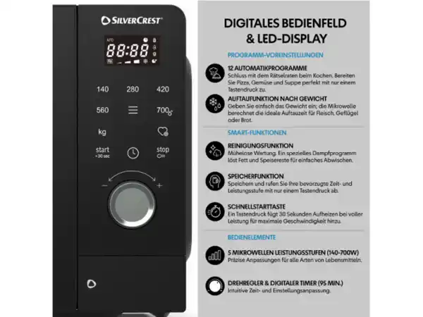 Bild 2 von SILVERCREST® Mikrowelle »SMWC 700 D2«""