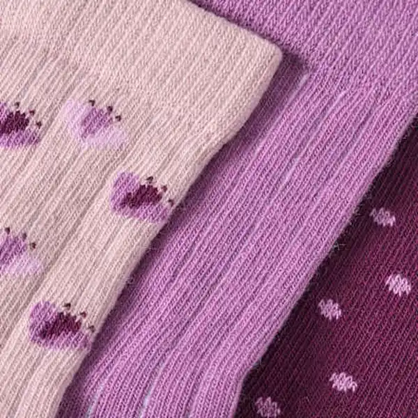 Bild 2 von ALANA Socken mit Ripp-Struktur, lila, Gr. 19/22, 3 St