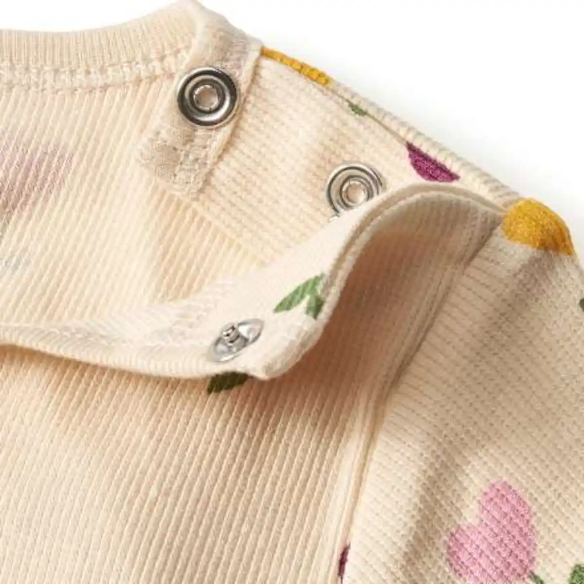 Bild 2 von ALANA T-Shirt mit Tulpen-Muster & Ripp-Struktur, beige, Gr. 86, 1 St